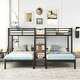 preview thumbnail 2 of 11, Triple Twin Bunk Bed with Storage and Guardrails, Family-Friendly Design