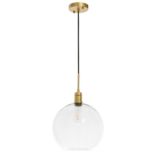 Amaris 12.5-Inch 1-Light Clear Glass Pendant