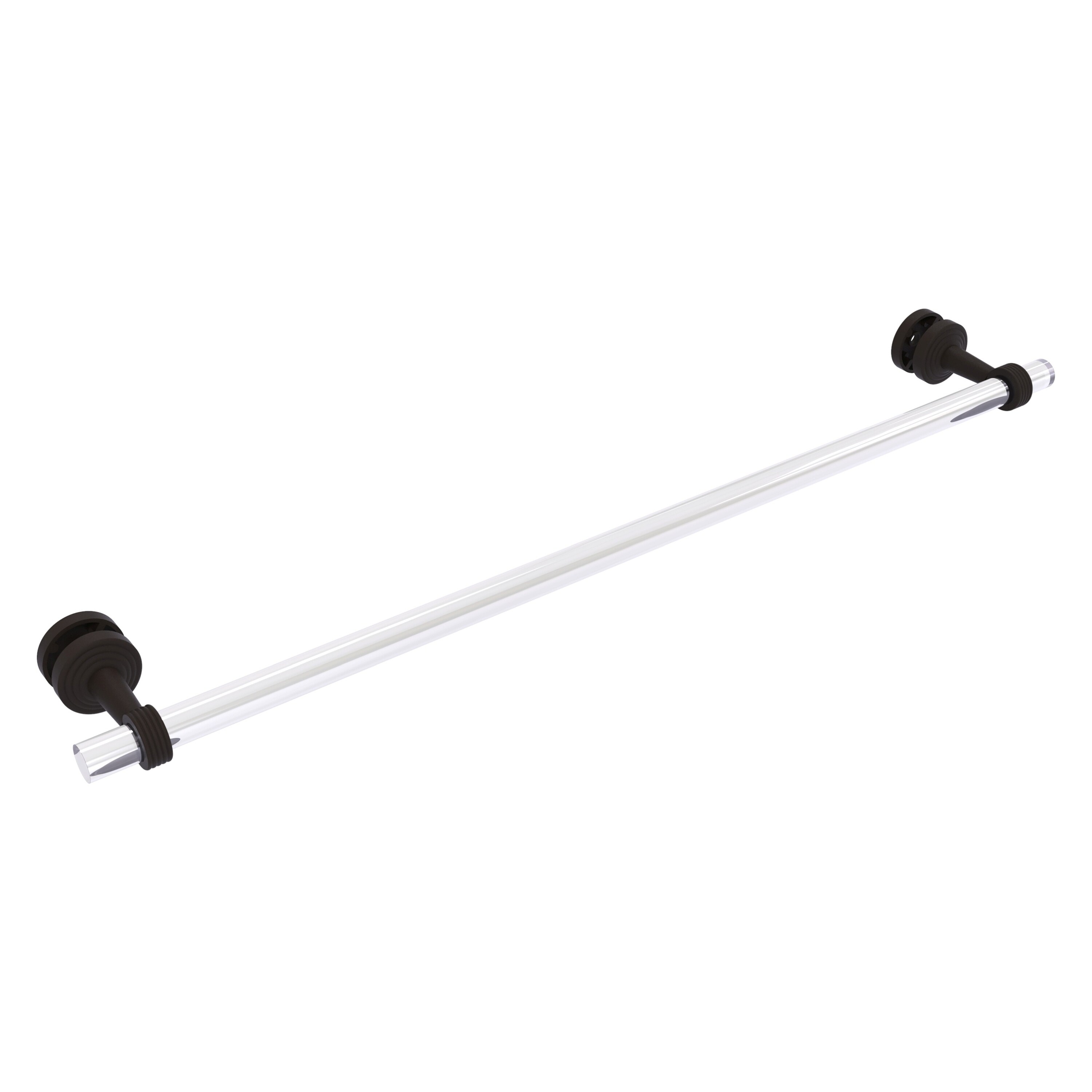 Allied Brass Pacific Beach Collection 18 Inch Shower Door Towel Bar with Grooved Accents