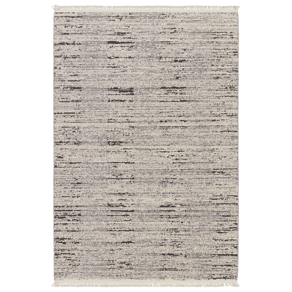 Ragnar Striped Blue/ Gray Area Rug (4'X6')