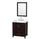 Option Espresso, Chrome Trim, White Quartz Top