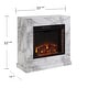 preview thumbnail 12 of 43, Dejon Contemporary White Stone Electric Fireplace