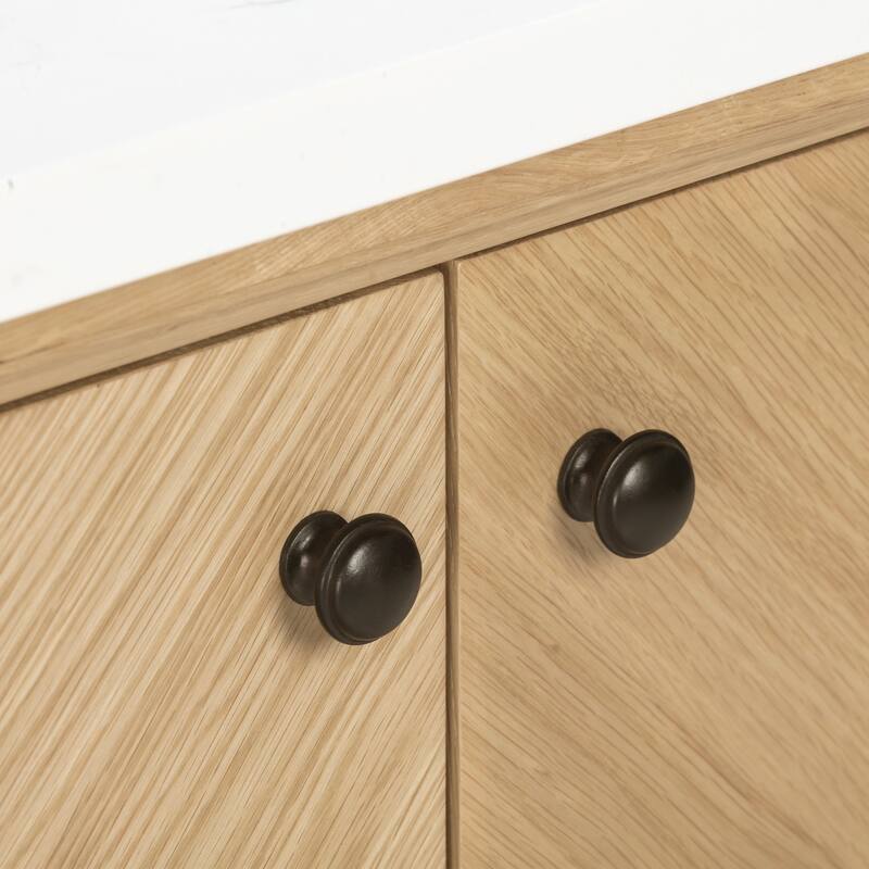 Avanity Adele 49 in. Vanity Combo in Natural Oak finish with Calacatta Quartz Top