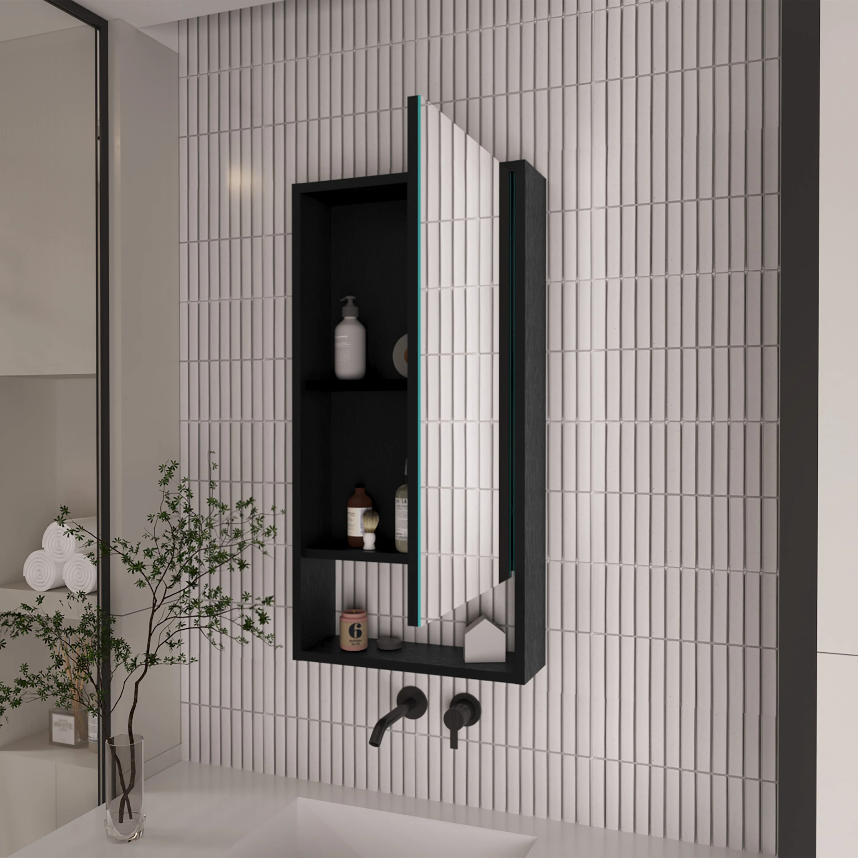 Rectangle Medicine Cabinet with Mirror