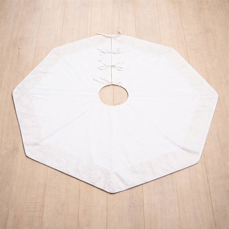 Beaded Christmas Tree Skirt 48"D