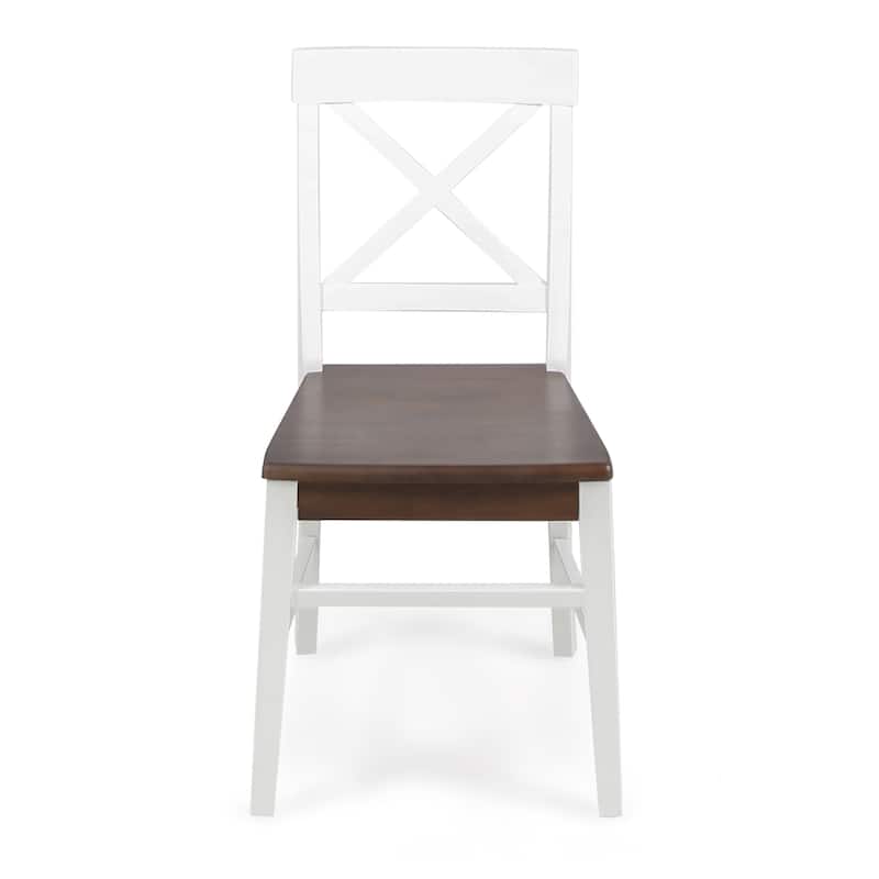 Christopher Knight Home Roshan Farmhouse Acacia Dining Chairs (Set of 2)