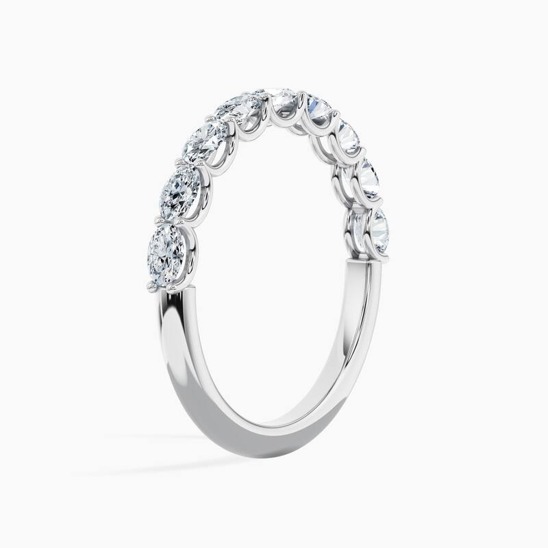 Auriya 14k Gold Oval East-West Lab Grown Diamond Half Eternity Band 0.90 - 3.75 ct. tw. (F-G, VS)