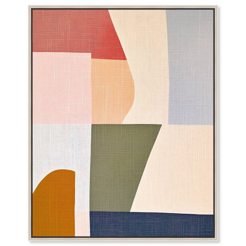 Planar Patchwork I Canvas by Art Remedy - Silver - 20" x 24"
