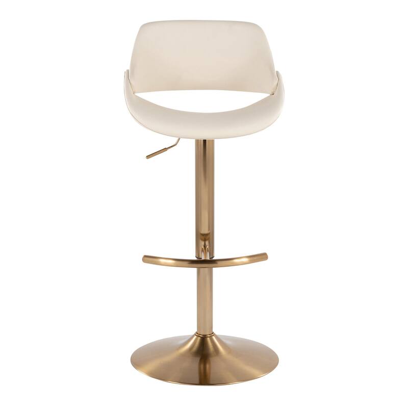 Silver Orchid Svellingen Adjustable Bar Stool with Rounded T Footrest - Set of 2