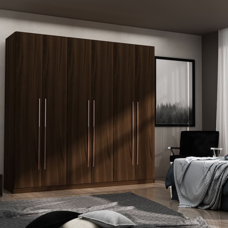 Gramercy Modern Freestanding Wardrobe Armoire Closet - Brown