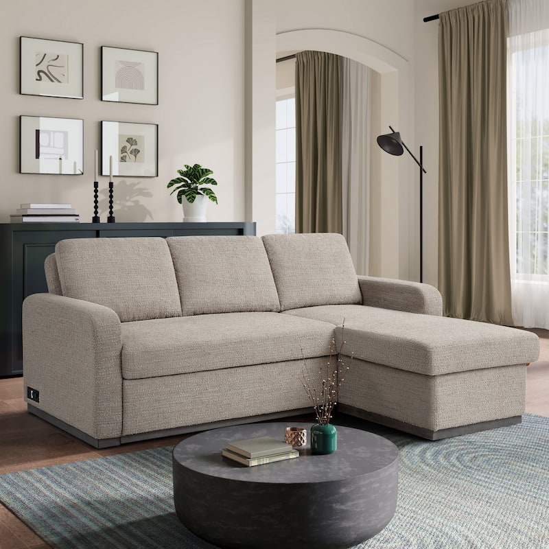 Serta Hayden Convertible Sectional Sofa with Storage - Taupe