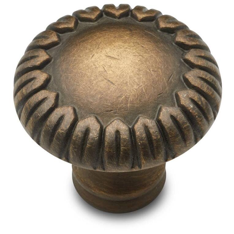 RK International CK 759 Small Petal 1-1/4" Solid Metal Botanical - Antique English