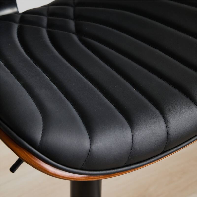 Adjustable Counter Height Upholstered 360Swivel Bar Chairs, 1 Carton