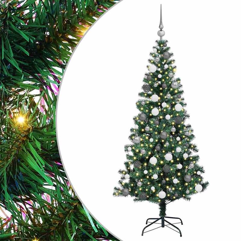 vidaXL Artificial Christmas Tree Green 70.9" PVC