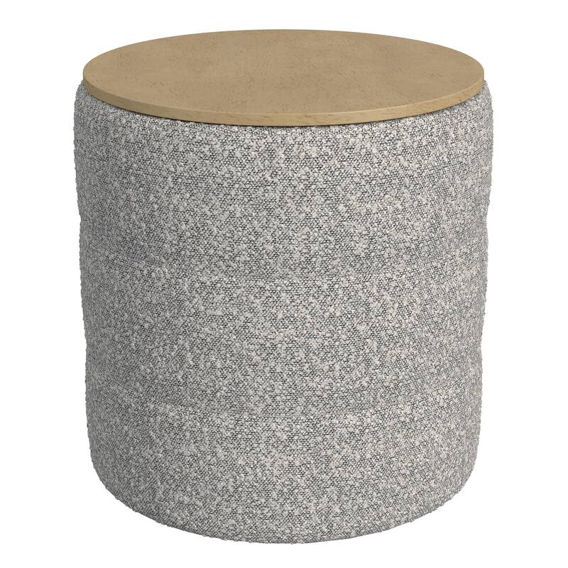 HomePop Channeled Storage Ottoman with Tray Top