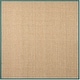 preview thumbnail 81 of 169, SAFAVIEH Natural Fiber Marina Basketweave Seagrass Rug 8' x 8' Square - Natural/Light Blue