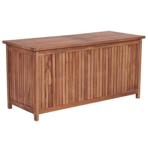 vidaXL Patio Storage Box 47.2"x19.7"x22.8" Solid Teak Wood