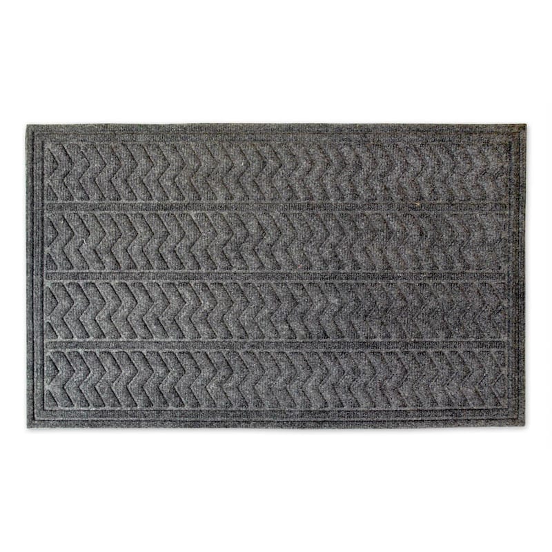 Ridged Zig-Zag Pattern Rectangular Doormat - 24" x 36"