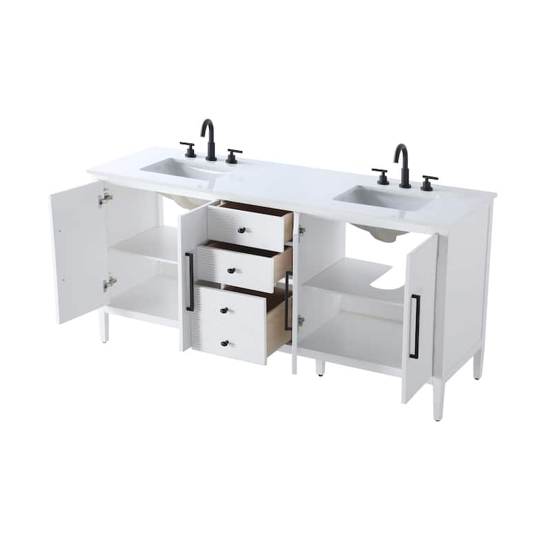 Elegant Lighting VF29672D Blakely 72" Free Standing Double Basin