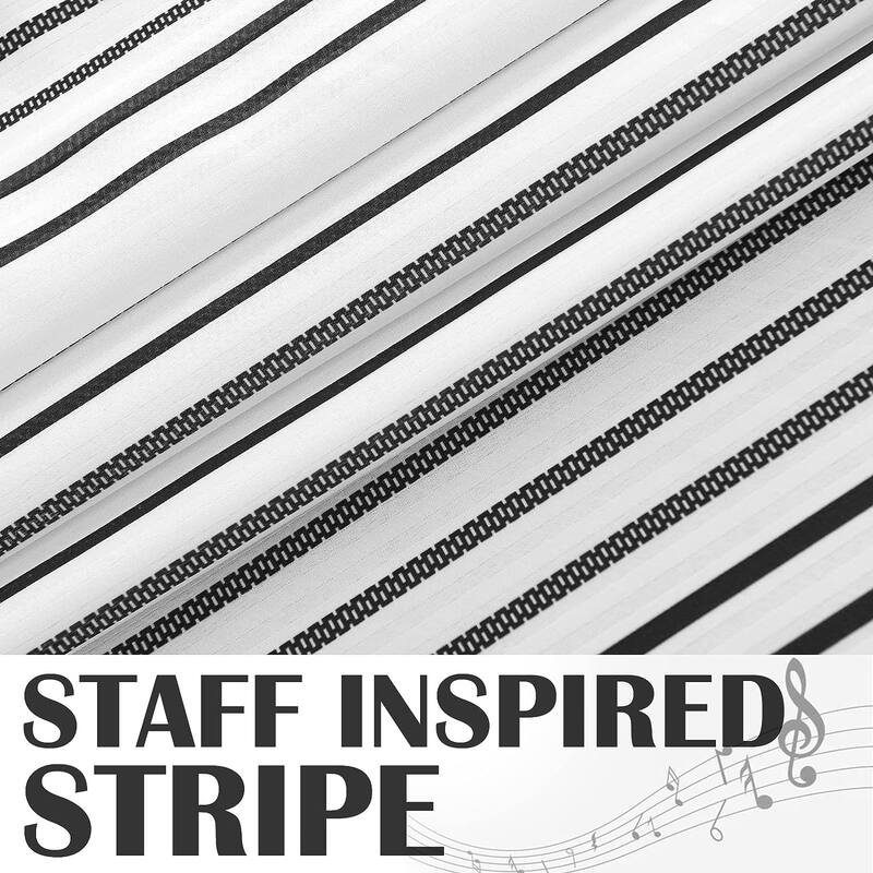Modern Black Striped Shower Curtain Fall Waterproof in Bath