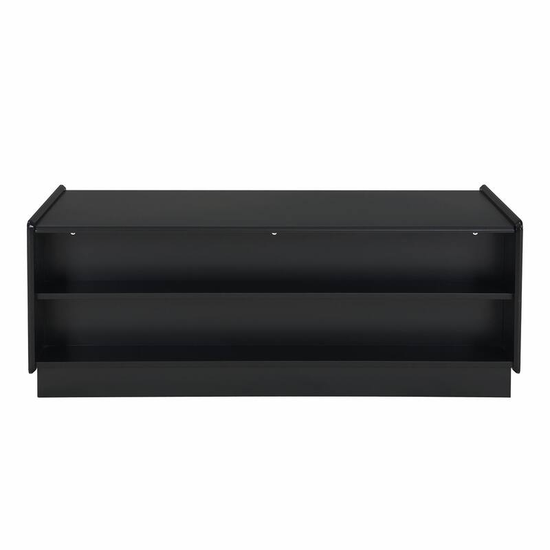 47.2" Modern Rectangle Coffee Table with 4 Drawers and 2 Display Shelves