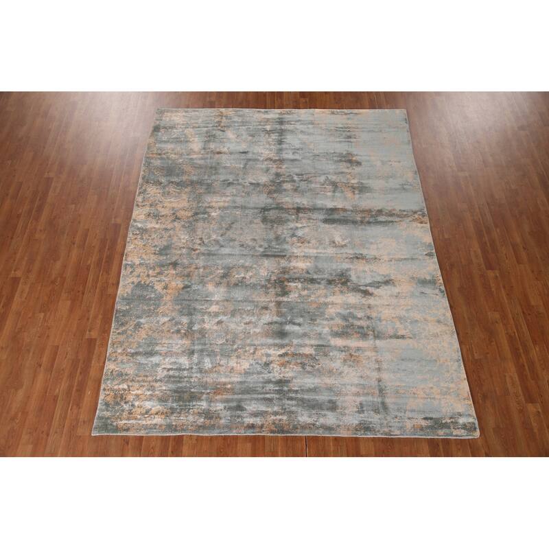 Modern Abstract Area Rug Handmade Wool Carpet - 7'11"x 9'11"