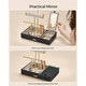 preview thumbnail 6 of 17, Gold Metal Multi-Tier Jewelry Holder with Necklace, Earring & Bracelet Organizer Stand - 6.7"D x 10.6"W x 11.4"H