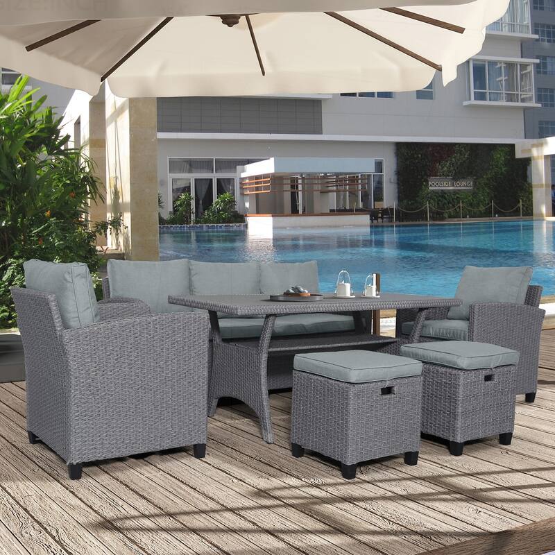 Outdoor Rattan Wicker Patio Set for Relaxing and Entertaining