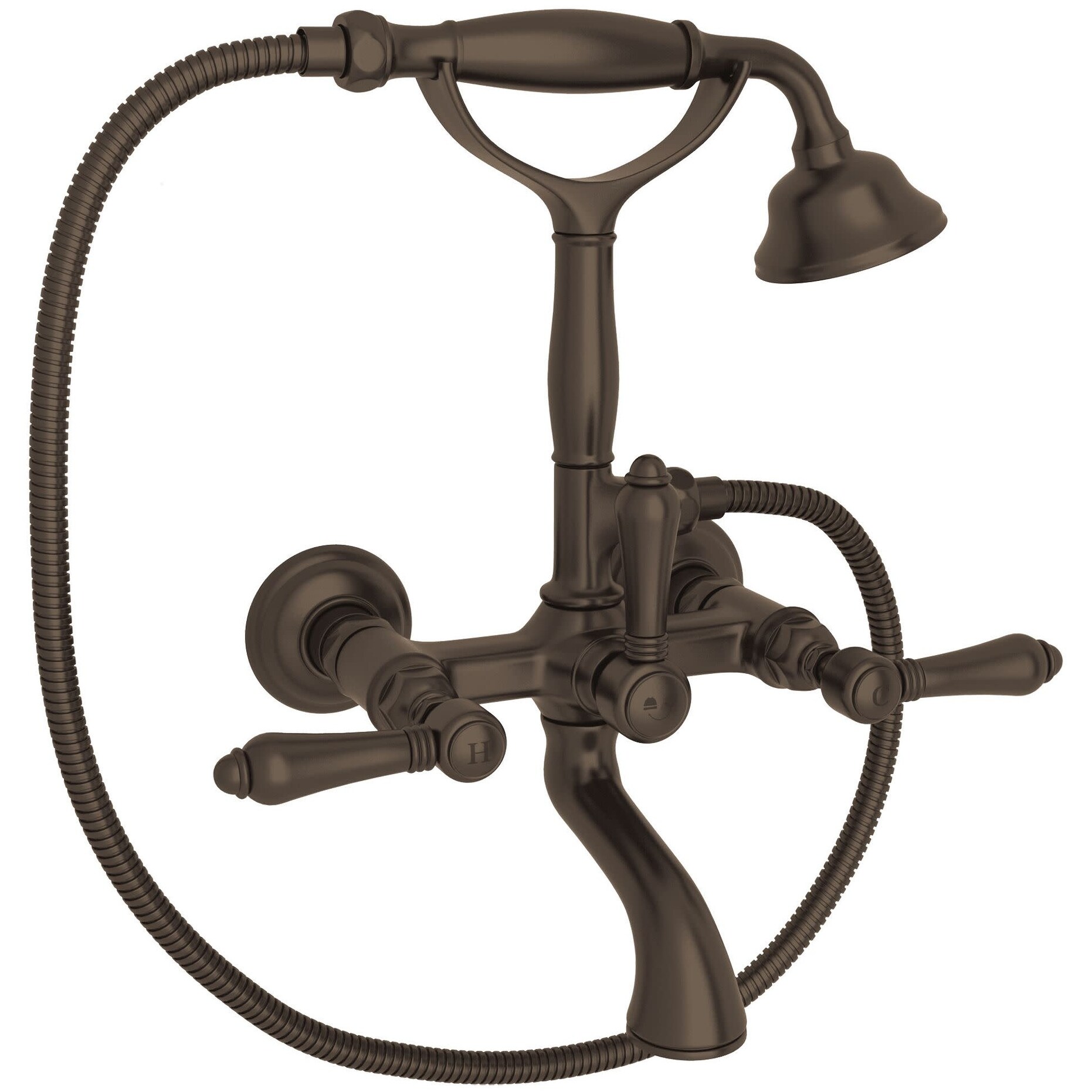 Rohl Country Bath Wall Mounted Clawfoot Tub Filler with Built-In
