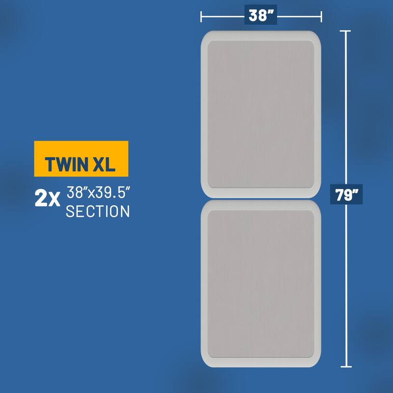 Box Spring Bed Base, 2" Wood Foundation, Quiet Noise Free, 2-Pieces Under Mattress-Support Box Spring, Fully Assembled, White