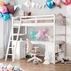 preview thumbnail 1 of 45, Twin Size Wooden Loft Bed With Drawers,Cabinet,Shelves and Desk for Home White