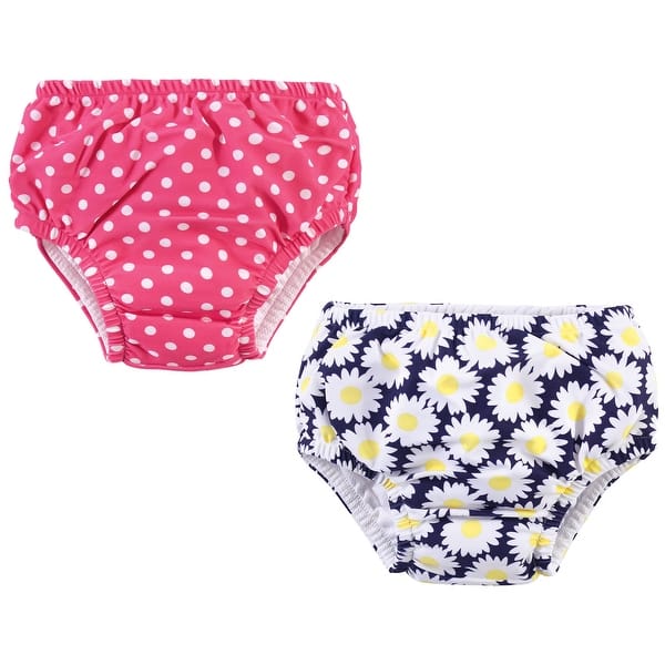slide 1 of 1, Hudson Baby Infant Girl Swim Diapers, Daisy 6-12 Months - Daisy