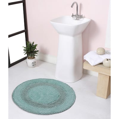 Radiant Collection Bathroom Rug, Cotton Soft, Water Absorbent Bath Rug, Non Slip Shower Rug Machine Washable 22" Round