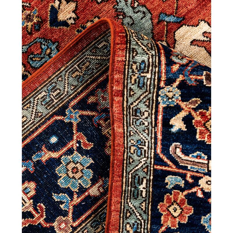 Serapi One-of-a-Kind Hand-Knotted Area Rug - Orange - 8' 0" x 9' 10"