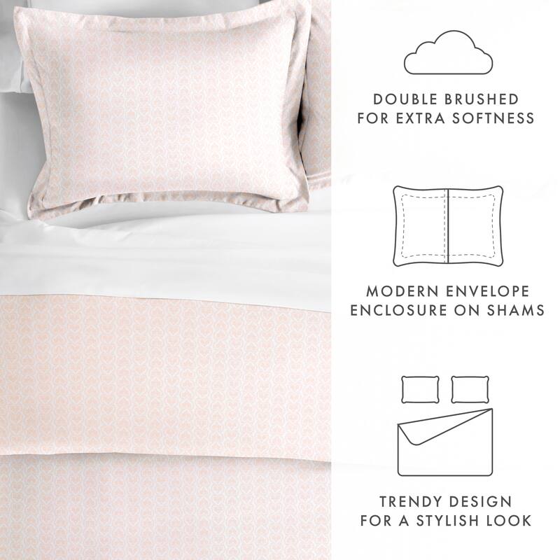 Becky Cameron Classic in Pink 3 Piece Duvet Cover Set