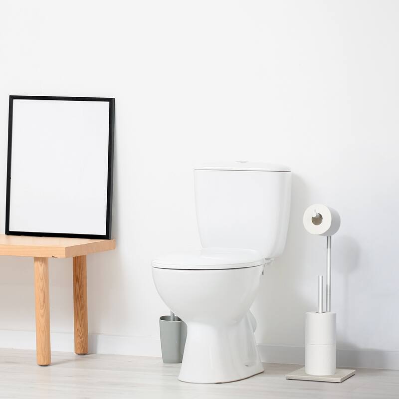 Bathroom Toilet Paper Holder Stand with Reserve