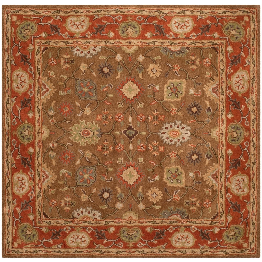 SAFAVIEH Handmade Heritage Grand Parquet Traditional Oriental Wool Rug