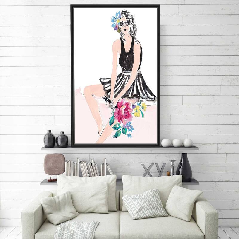"Pink Pop Girl" Print on Floating Canvas