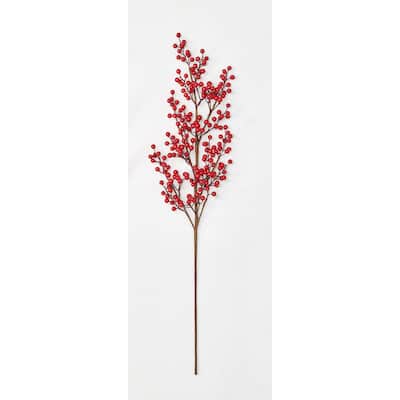 32" Red Berries Spray, Set of 3