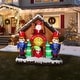 preview thumbnail 3 of 13, Fraser Hill Farm 6-Ft. Tall Prelit Santa Nutcracker Cuckoo Clock Inflatable with Music