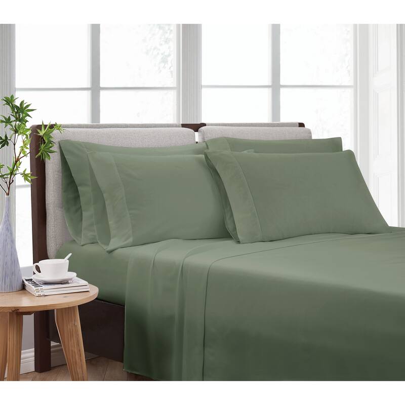 Cannon Heritage Solid 6 Piece Sheet Set (Includes Bonus Pillowcases)