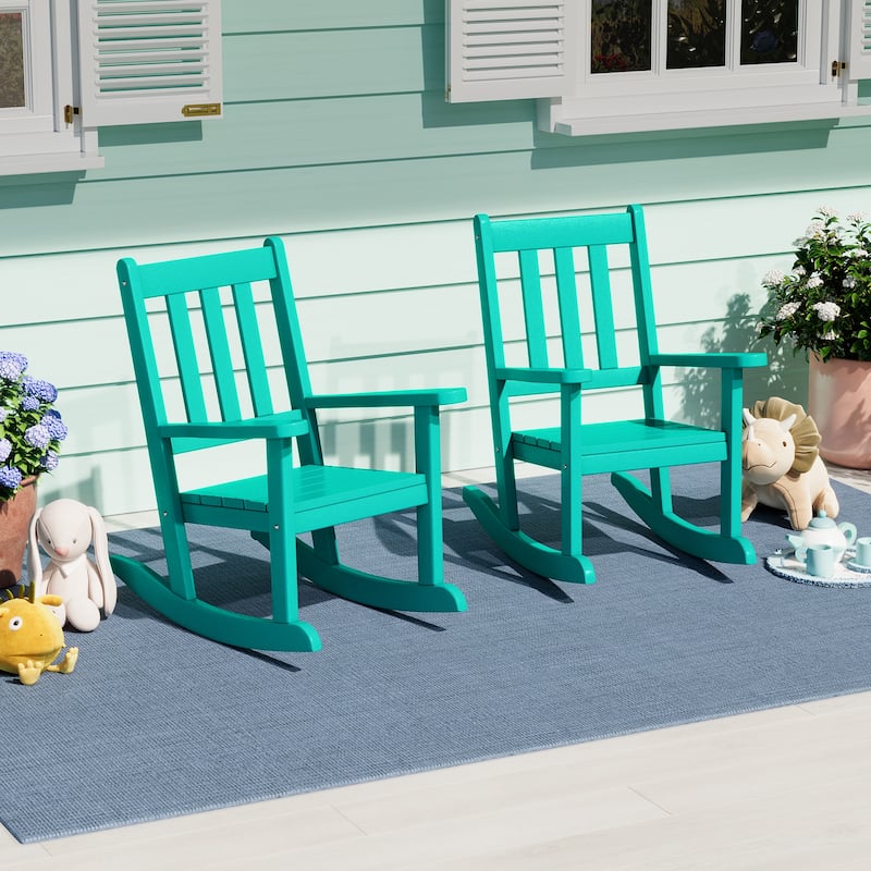 Laguna Kids Outdoor Poly Rocking Chair (Set of 2)