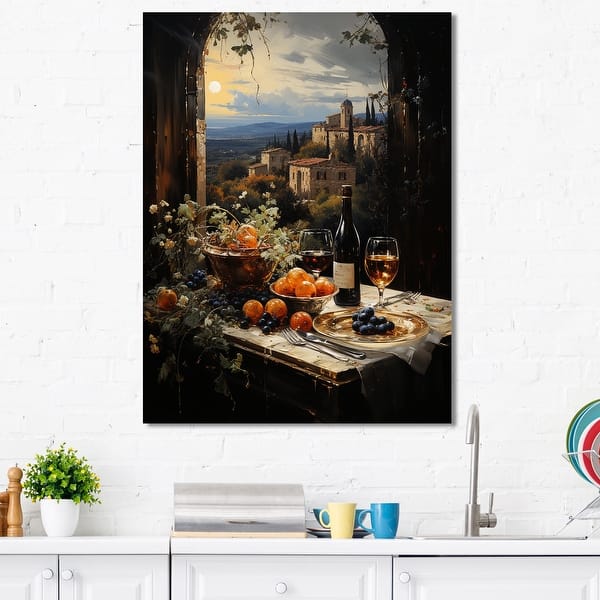 slide 2 of 8, Designart "Italian Wine Savory Journey " Food Wall Art