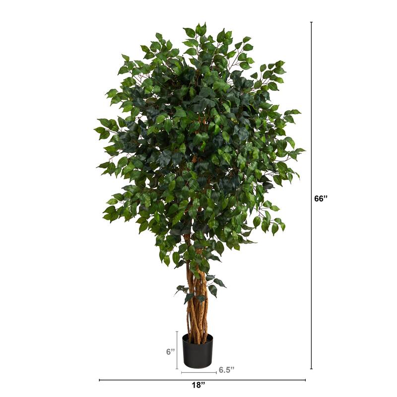 5.5' Palace Ficus Artificial Tree - 6"