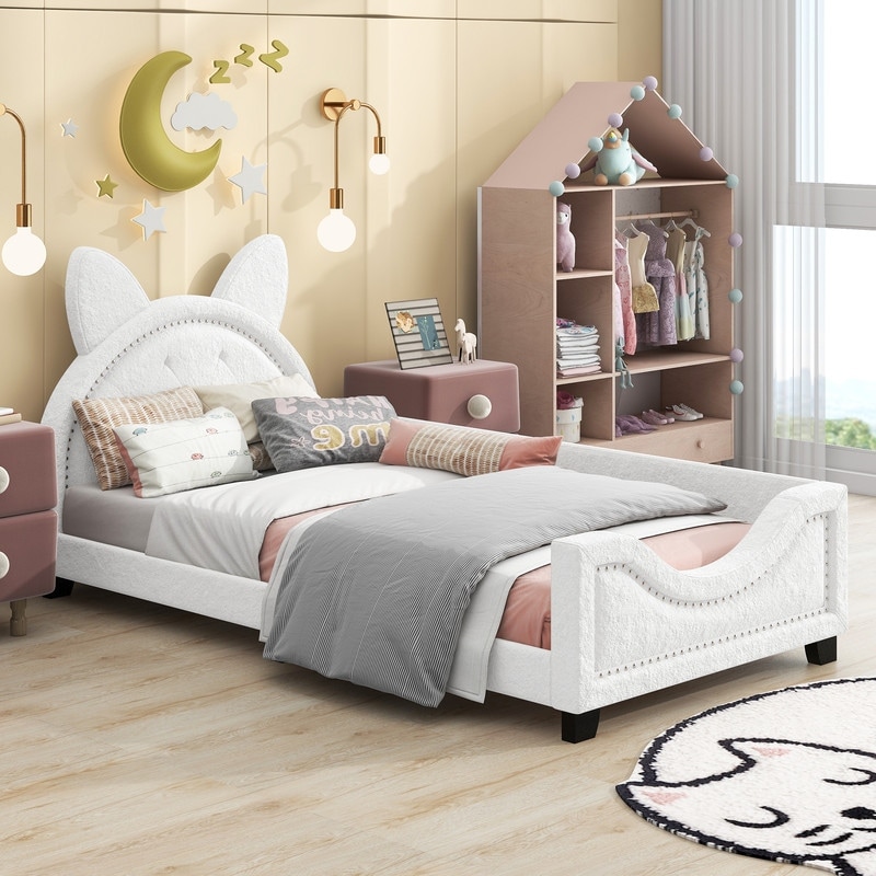 Upholstered kids best sale bed