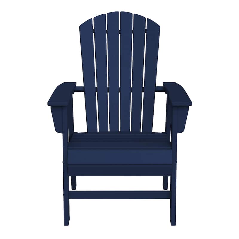 Altura Hdpe All Weather Outdoor Patio Adirondack Dining Chair - Navy Blue