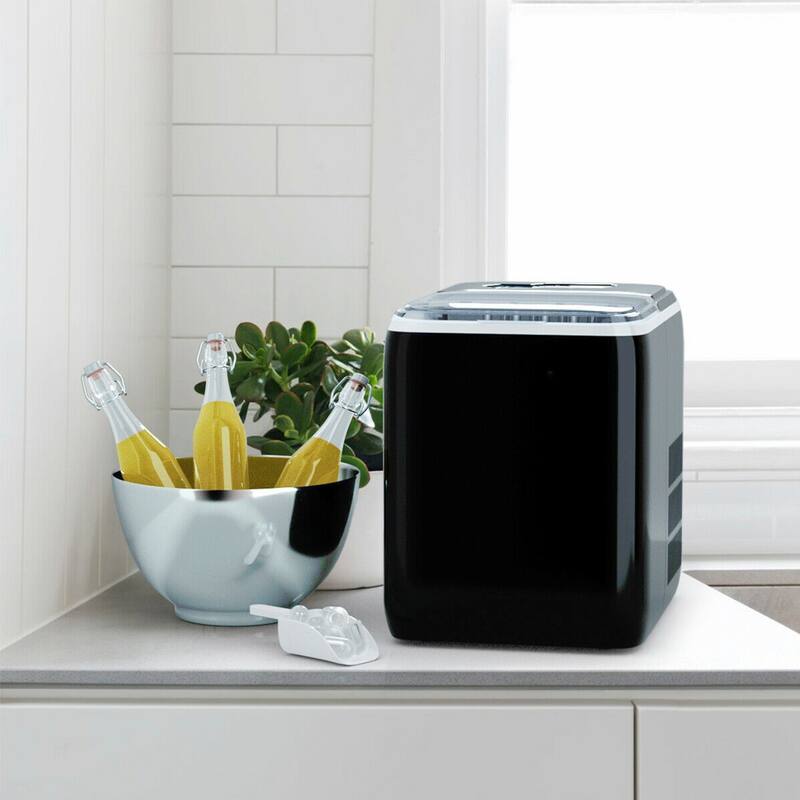 SUGIFT Black 44 lbs Portable Countertop Ice Maker Machine with Scoop