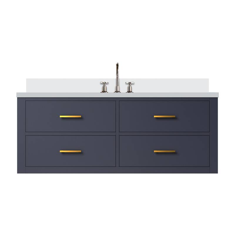 Castor Bath Vanity with Quartz Top, Sink and Faucet