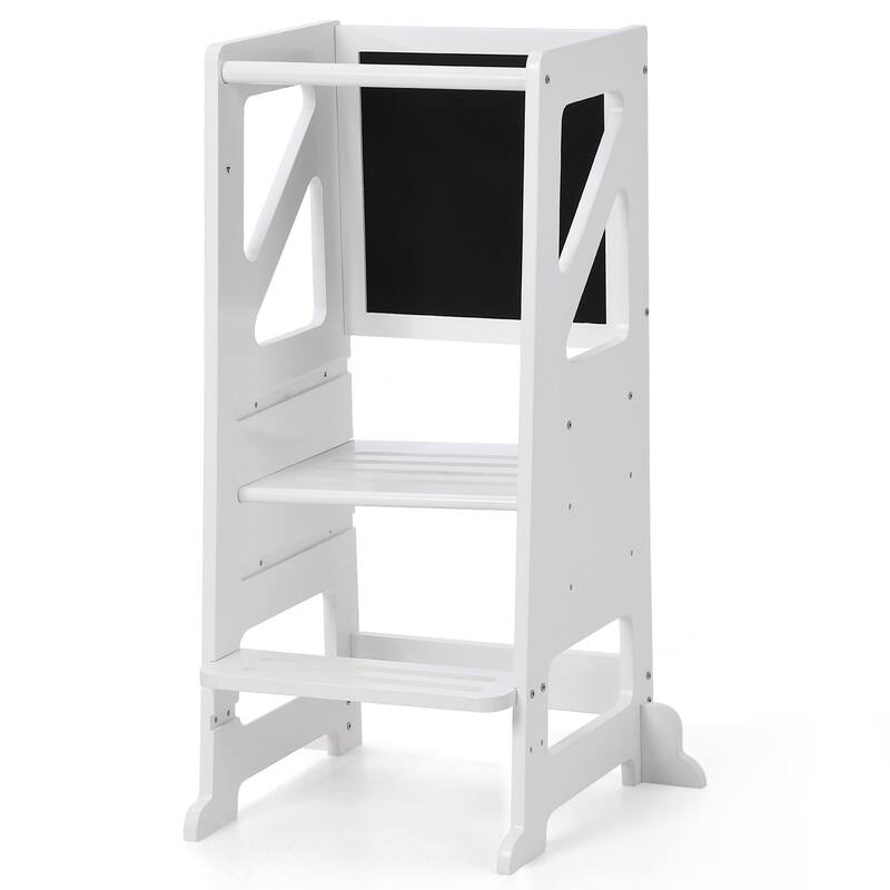 Wooden Step Stools for Kids - White