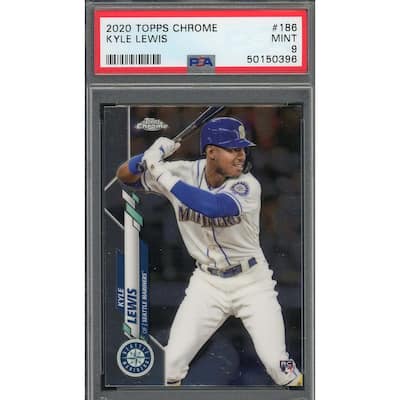 Kyle Lewis 2020 Topps Chrome Baseball Rookie Card RC #186 Graded PSA 9 - 8'6" x 11'6"